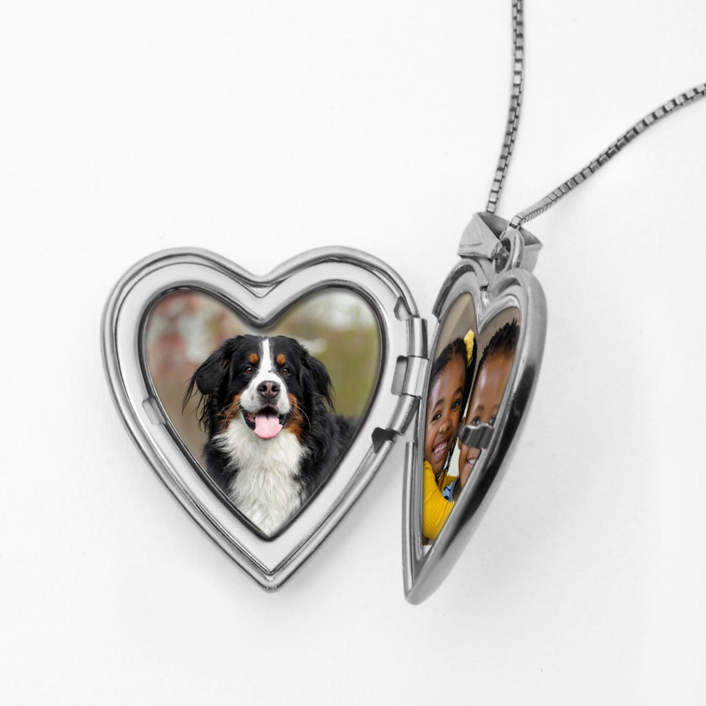 Diamond Heart Photo Locket