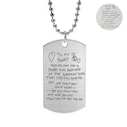 Stainless Steel Personalized Handwriting Dog Tag w/ 24" Ball Chain