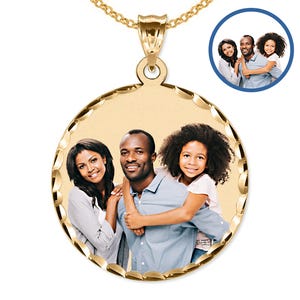 Approx. 1.50 Inch Large Round Photo Pendant