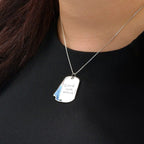 Personalized Handwriting Swivel Dog Tag Pendant