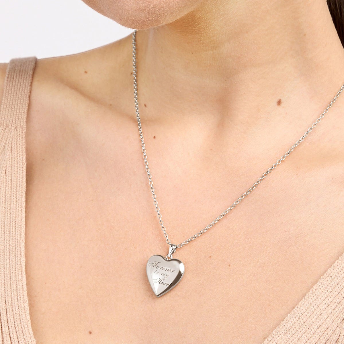 Forever & Always Heart Photo Locket