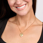 Solid 14K Yellow Gold Small Heart Photo Locket