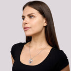 Diamond Photo Engraved Heart Pendant