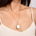 14K Gold Filled Oval 4 Photo Locket