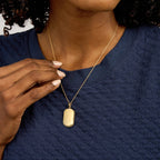 14K Gold Filled Dog Tag Photo Locket