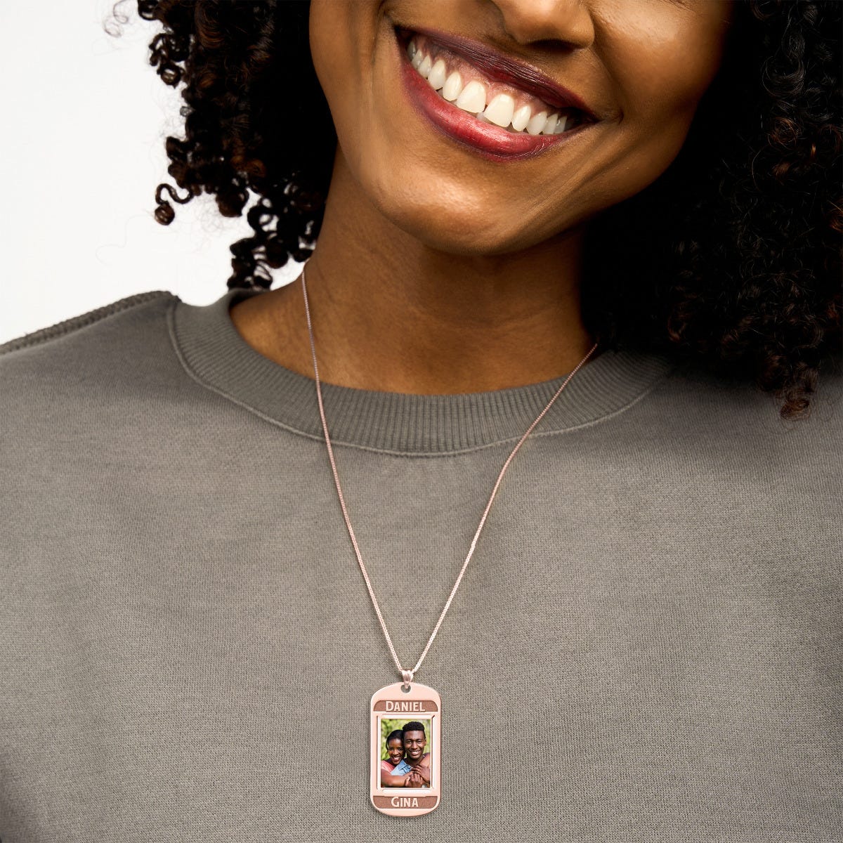 Dog Tag with 2 Names Etched