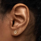 Heart-Shaped Monogram Overlapping Initial Earrings