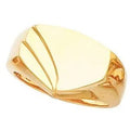 14K Gold Men's Shield Signet Ring