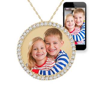 Circle of Life Diamond Photo Pendant