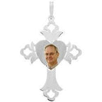 Cross Pendant with Heart Center
