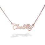 Name Necklace with Swirl Heart