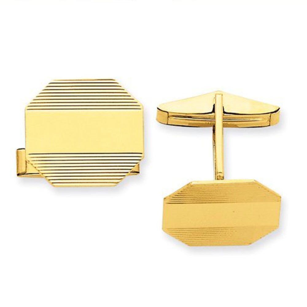 Engravable Octagon Cufflinks