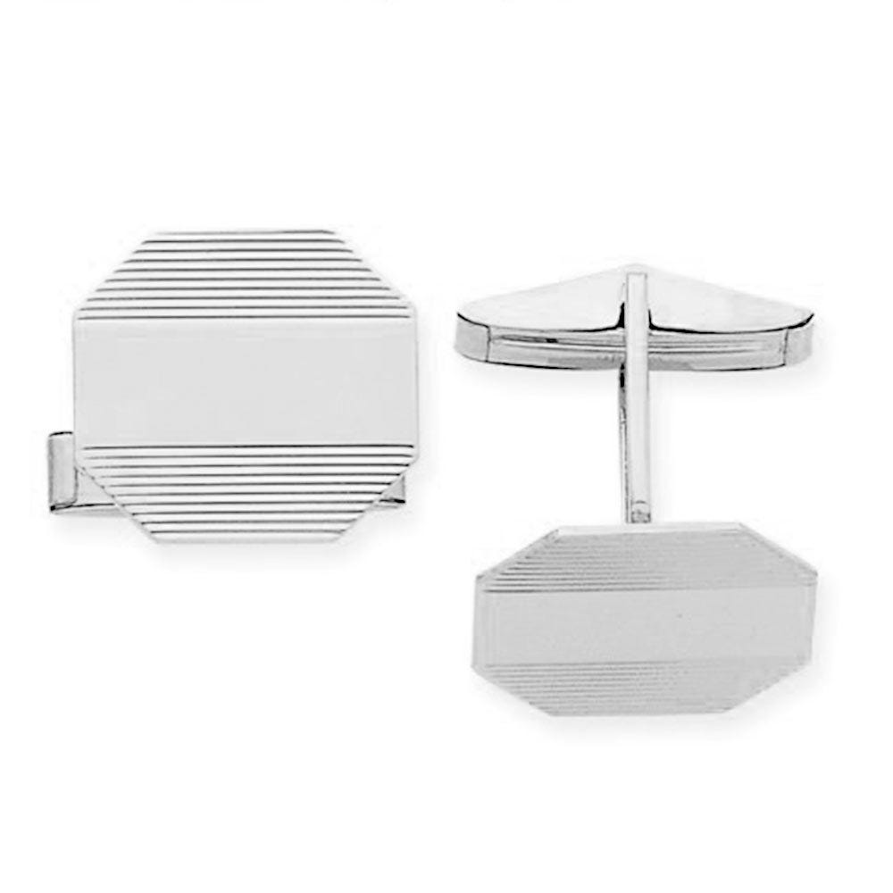 Engravable Octagon Cufflinks