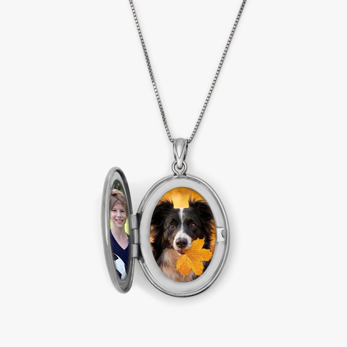 Floral Oval Photo Locket