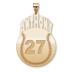 Custom Baseball Charm or  Pendant w/ Name & Number