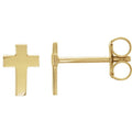 14K Gold Cross Earrings