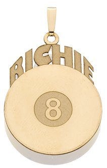Custom Billiards Pendant "8 Ball" w/ Name