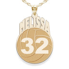 Custom Volleyball Pendant with Name & Number