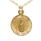 14K Gold Saint Patrick Religious Medal