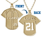 Baseball Jersey Charm or Pendant with Name & Number