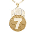 Custom Soccer Pendant with Name & Number