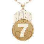 Custom Soccer Pendant with Name & Number