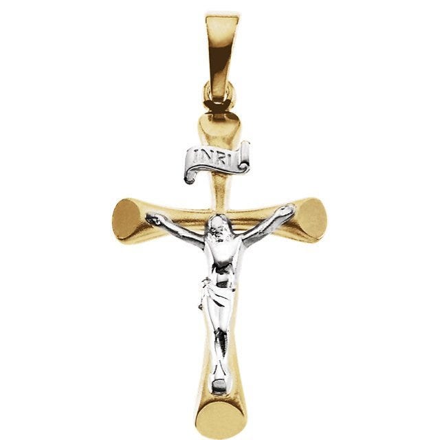 14K Gold Crucifix Pendant