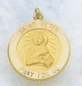 14K Gold Saint Peter the Apostle Religious Medal