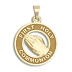 First Holy Communion Praying Hands Religious Medal