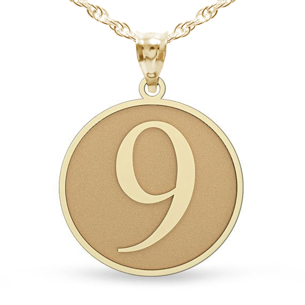 Round Number Pendant or Charm
