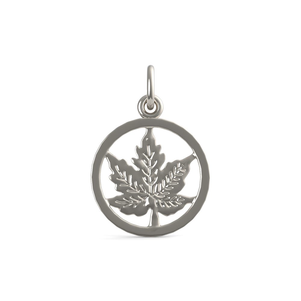 Maple Leaf Disc Charm