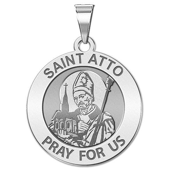 Saint Atto Round Religious Medal