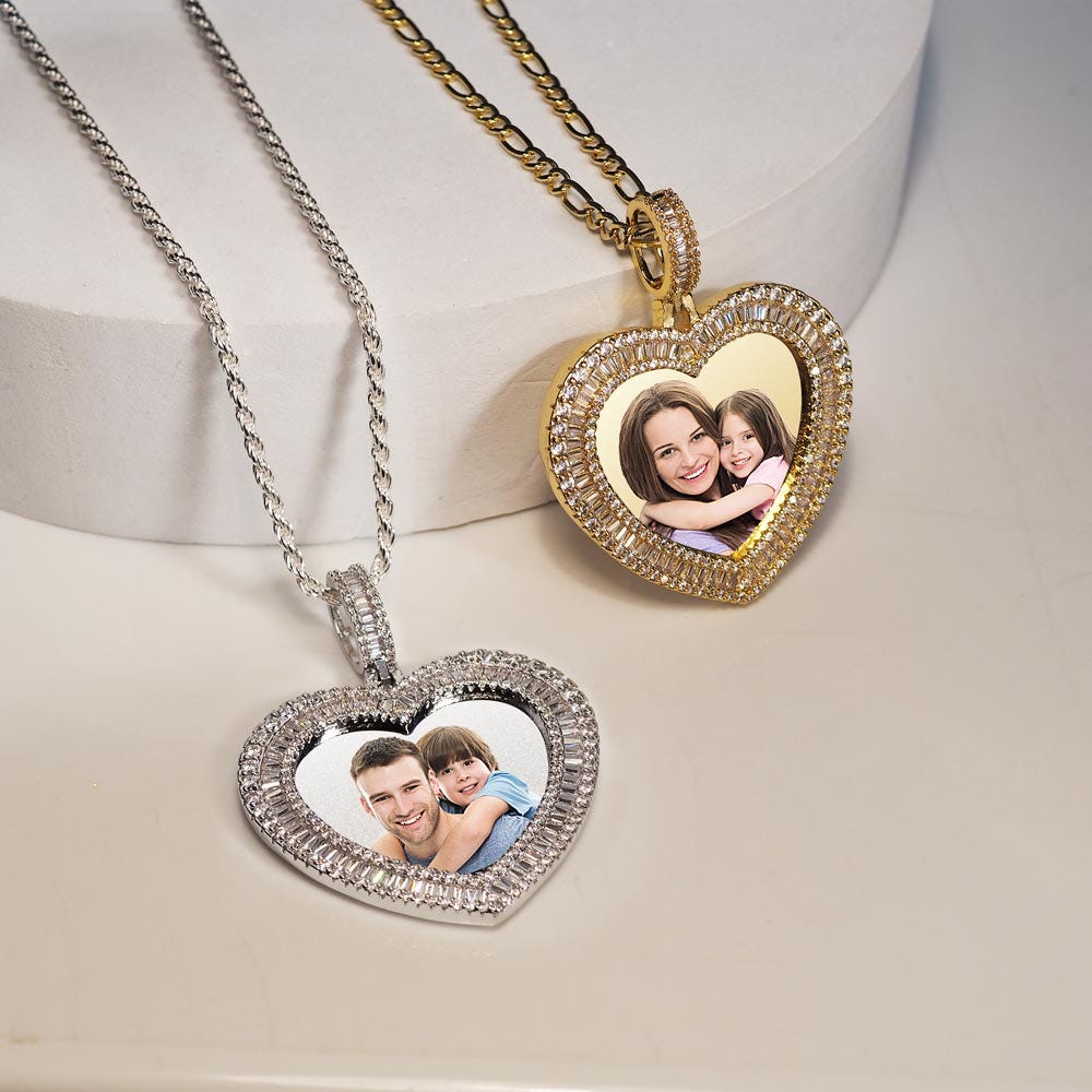 Premium Heart Encrusted Gemstone Necklace