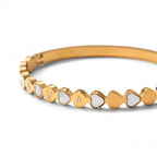 Heart Shaped Initial Gold Tone Bracelet