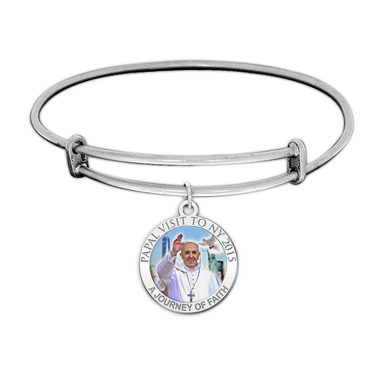 Pope Francis Color Expandable Bracelet W/ Papal Visit NY 2015