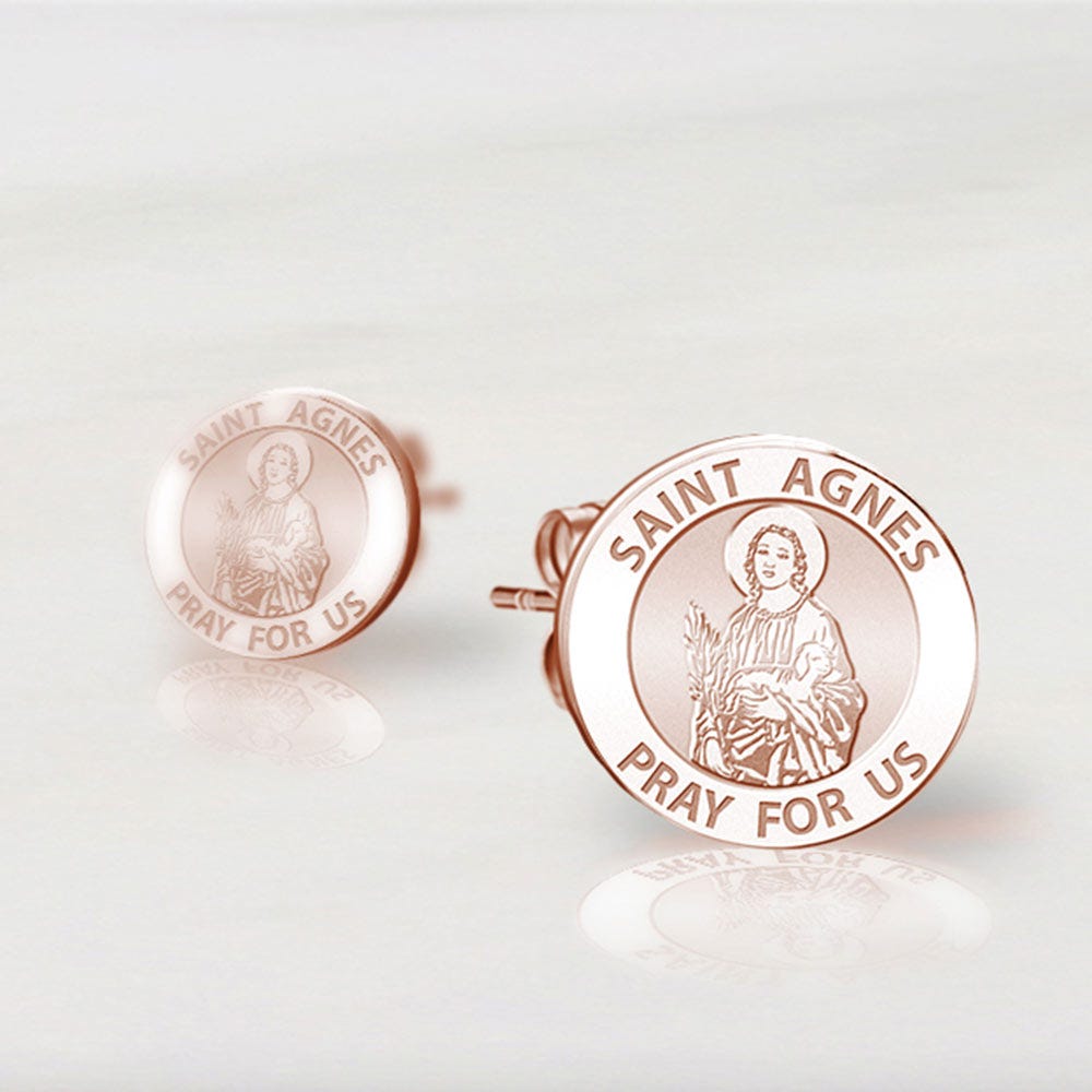 Saint Agnes Of Rome Earrings