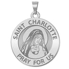 Saint Charlotte Round Religious Medal