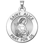 Saint Alice Round Religious Medal