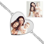 Heart Photo Curb Chain Bracelet