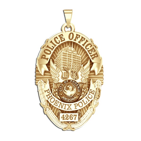 Personalized "Firebird" Arizona Police Badge with Your Rank and Number