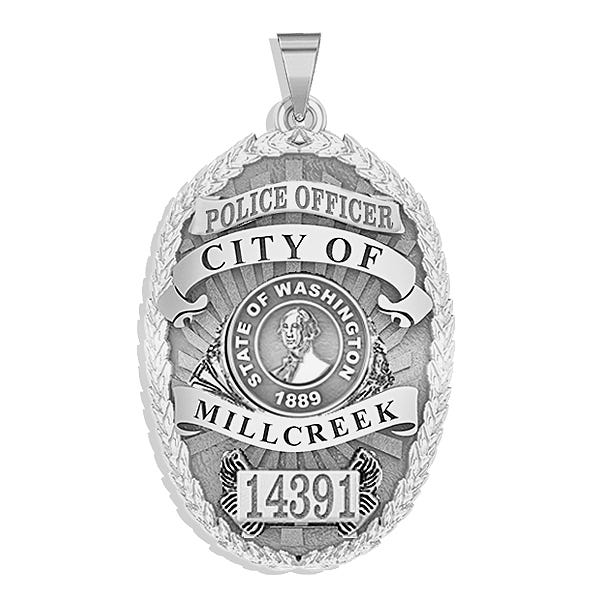 Personalized Millecreek, Washington Police Badge with Your Rank and Badge Number