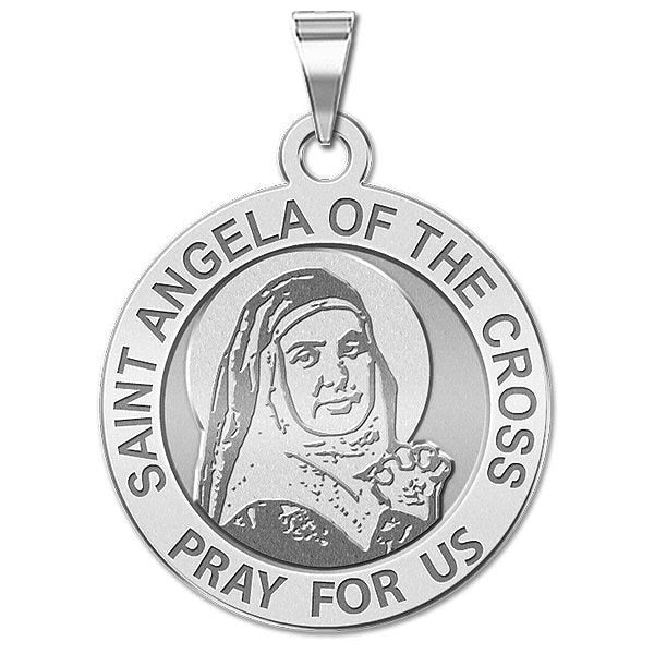 Saint Angela of the Cross Round Religious Medal
