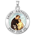 Saint Anthony Round Religious Medal "Color"