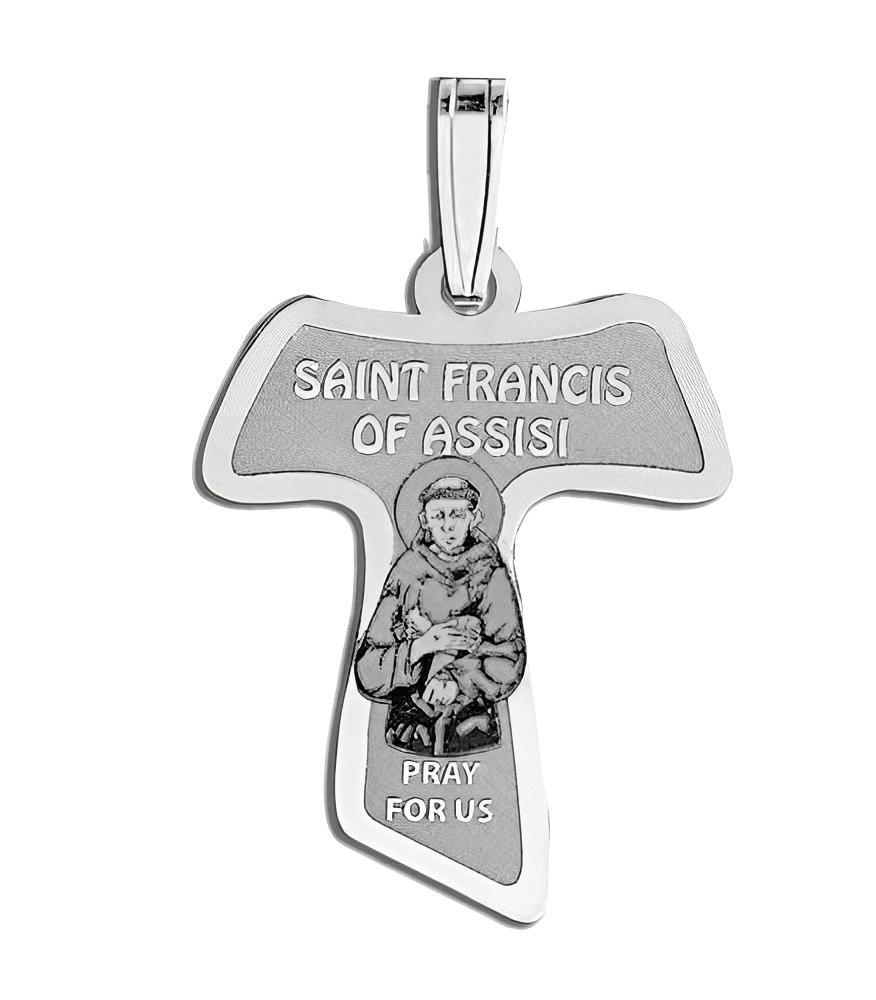 Saint Francis Of Assisi - Tau Franciscan Cross Religious Medal