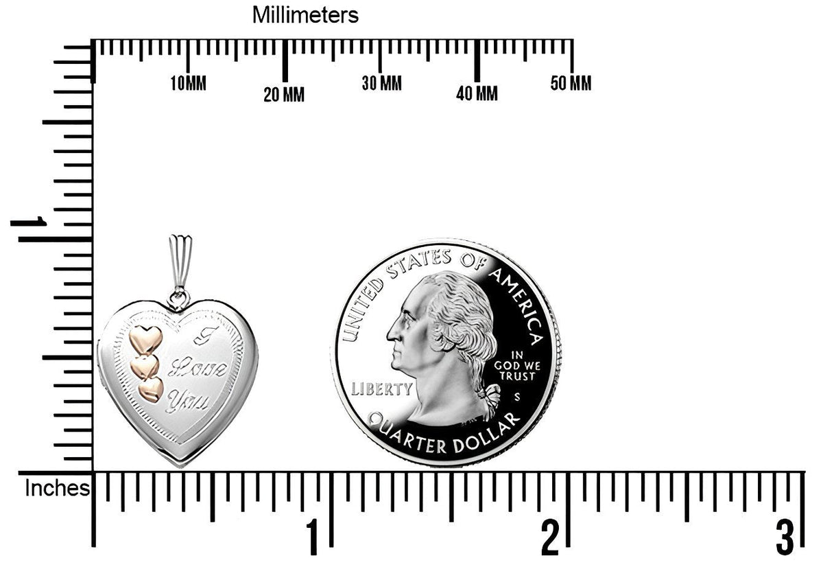 I Love You Heart Photo Locket