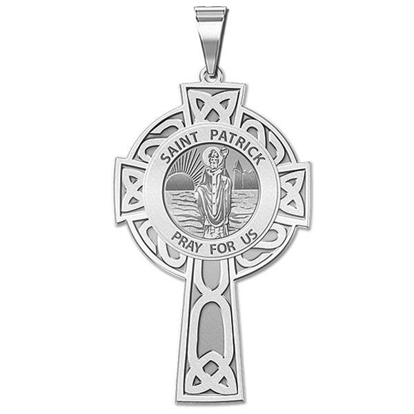 Saint Patrick Celtic Cross Religious Medal