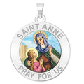 Saint Anne Round Religious Medal "Color"