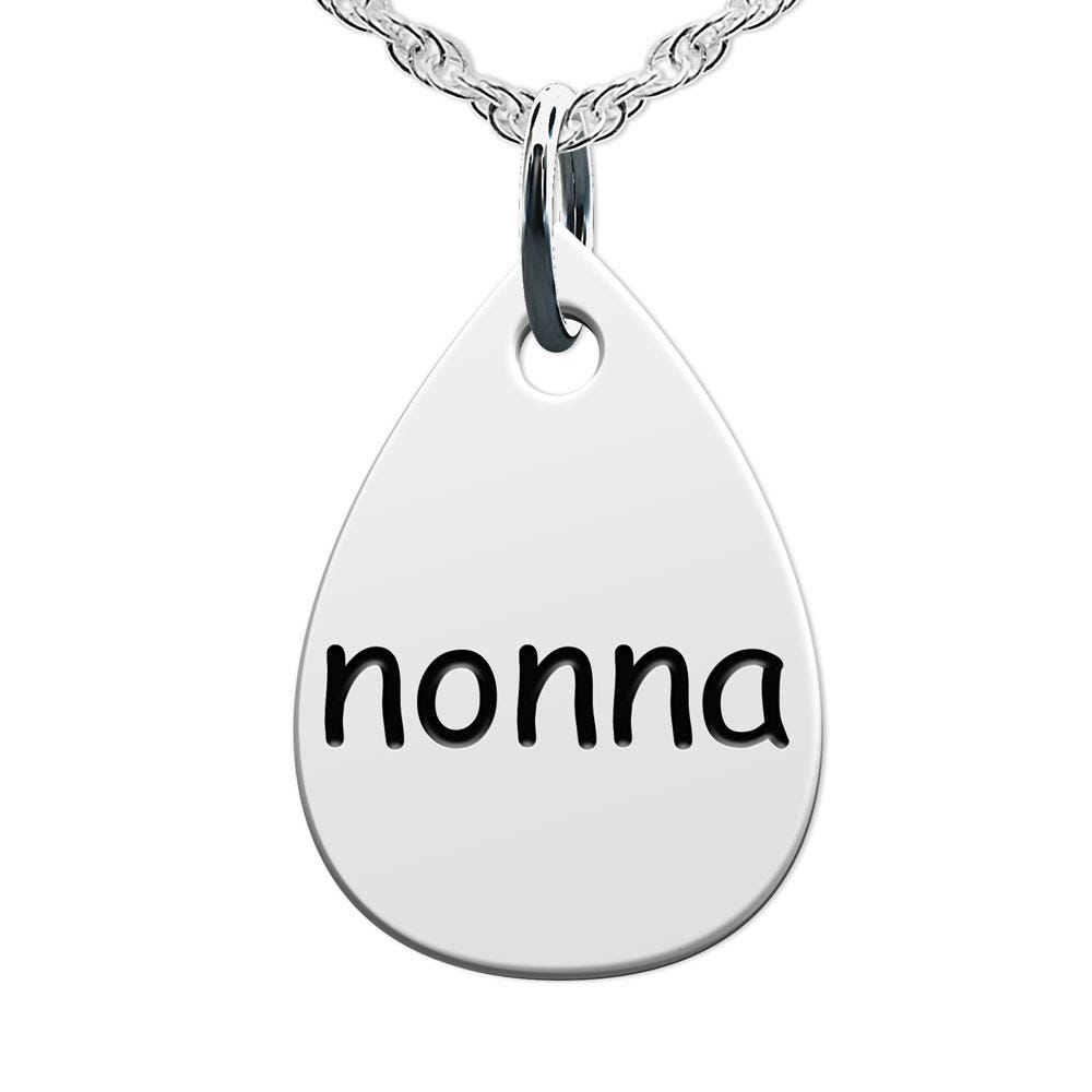 Nonna Teardrop Shaped Charm