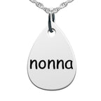 Nonna Teardrop Shaped Charm