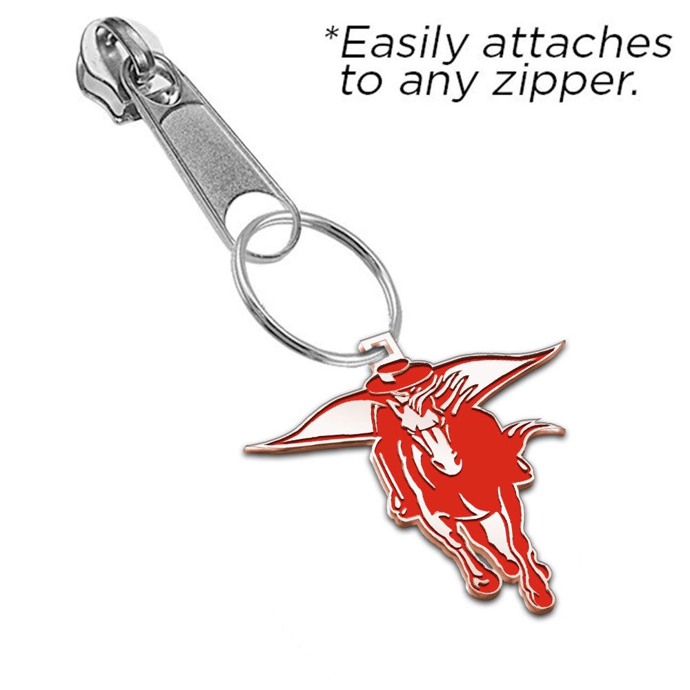 Texas Tech Color Enamel Rider Zipper Pull